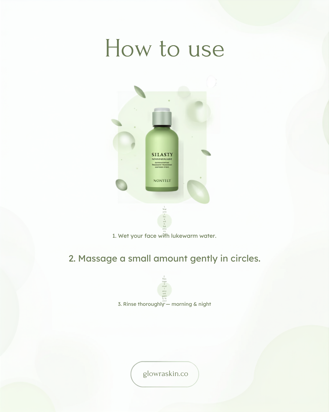 How to use Glowraskin Centella Cleanser - 3 steps
