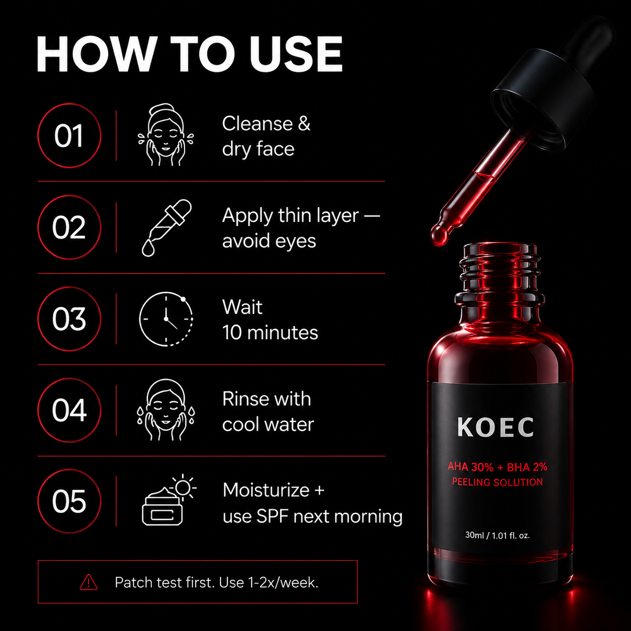 How to use Glowraskin peeling serum 5 steps