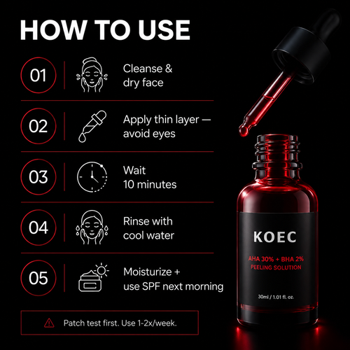 How to use Glowraskin peeling serum 5 steps