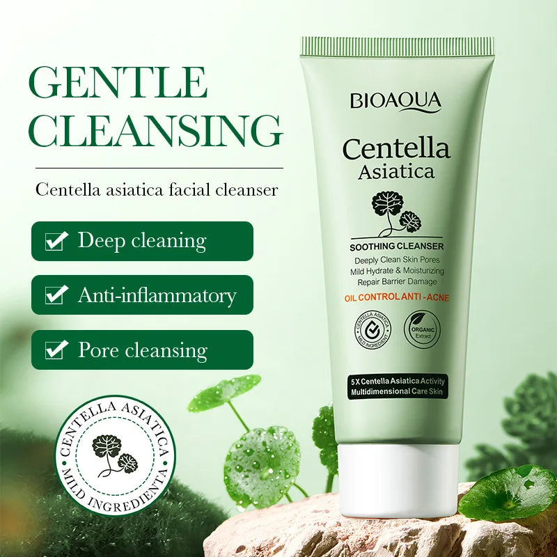 Glowraskin Centella Asiatica Soothing Cleanser — Deep Clean + Barrier Repair | 100g