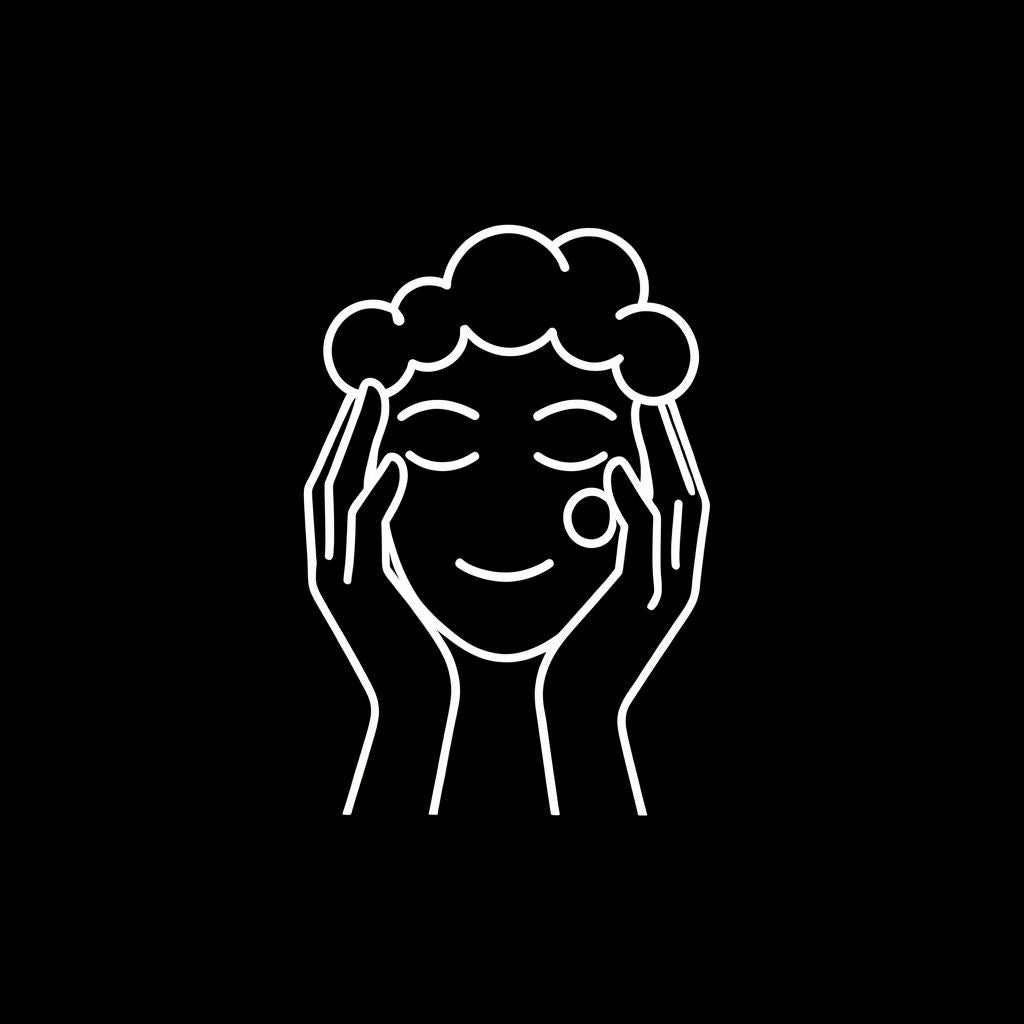 Glowraskin paso 1 limpiar icono