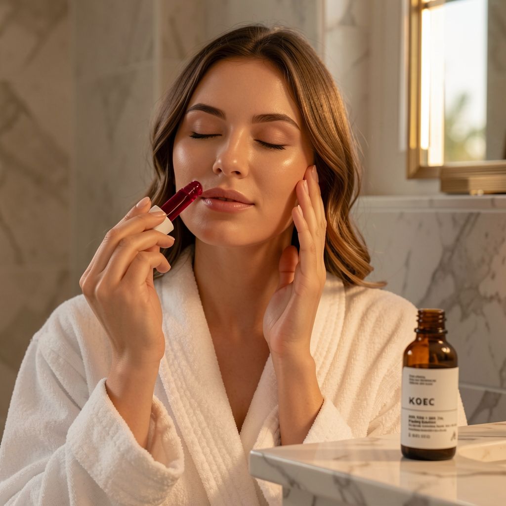 Glowraskin Red Peel Serum product lifestyle skincare routine glow serum 30ml